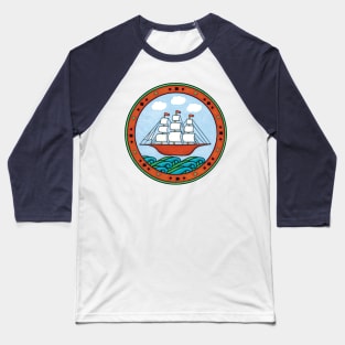 Sailing Ship Baseball T-Shirt